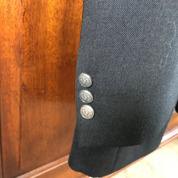 Stafford Men's Blazer Jacket 50R Black Sport Coat Double Button Classic Formal - Picture 13 of 16